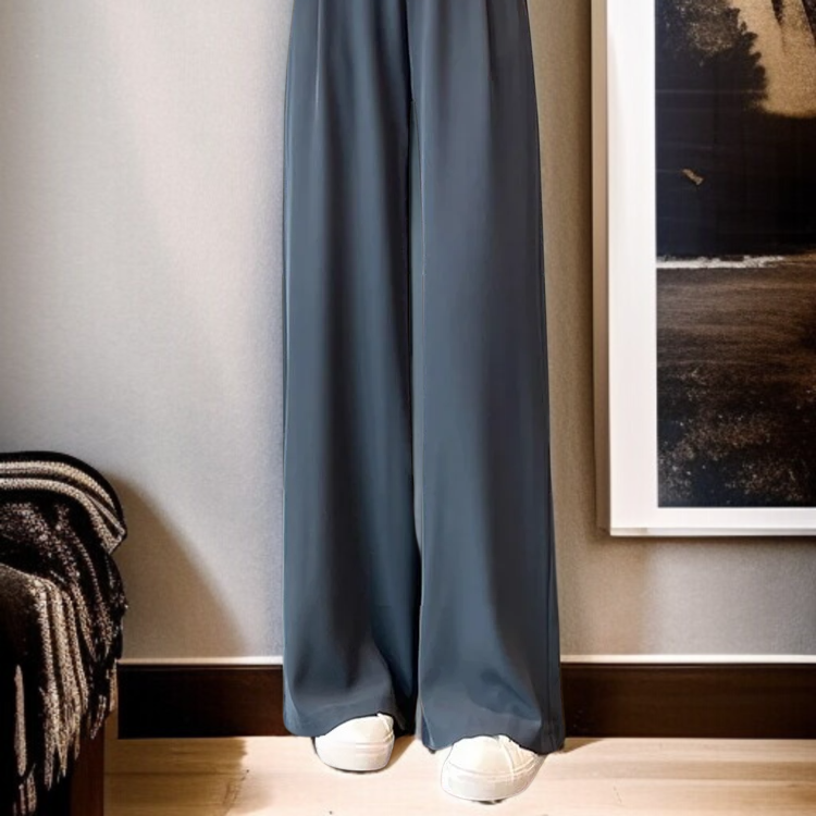 봄가을 정장 와이드 팬츠 슬림핏 고퀄리티 아이스 와이드 팬츠 캐주얼 여성 팬츠 드롭 일자 팬츠 여성 팬츠