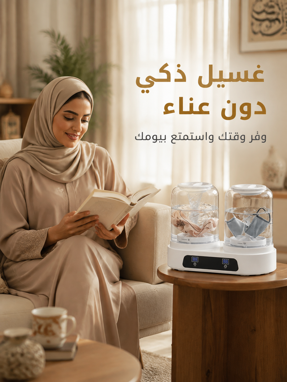 الغسالة الذكية المزدوجة - لحماية القطع الحساسة وتعقيم كامل