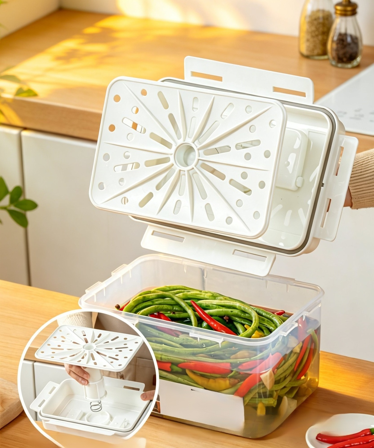 Premium glass jar for making homemade kimchi