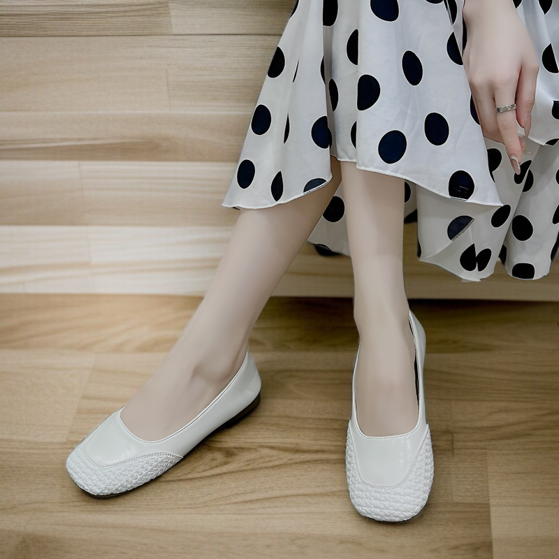 2025年夏の新作、丸いつま先ソフトレザーフラットシューズ、ローヒールシューズ、女性用、韓国風メリージェーンシューズ、ファッションデザイン、レディースシューズ