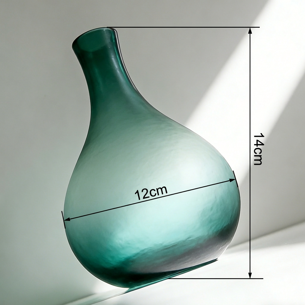 透明感のあるガラス花瓶に花を活けた様子