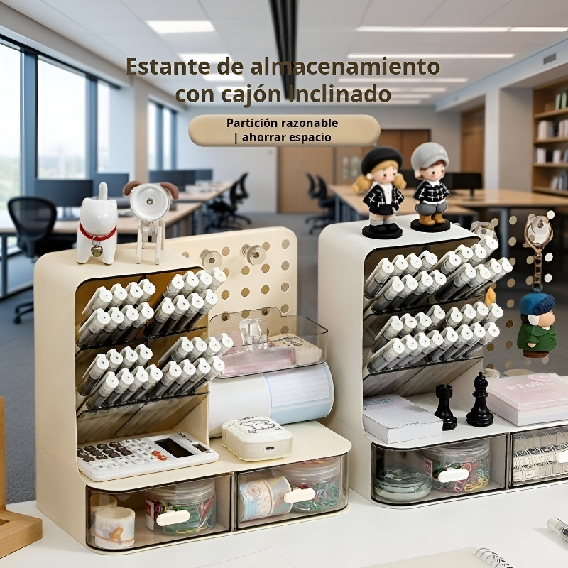 Tablero de agujeros multifuncional creativo para escritorio con portalápices