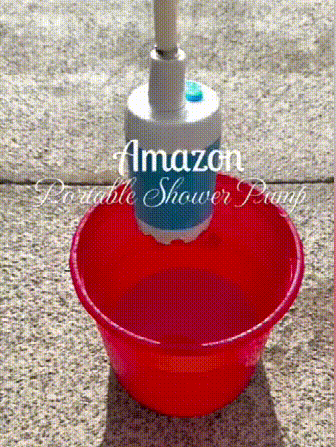 ฝักบัวพกพากลางแจ้ง ไม่ต้องใช้ไฟฟ้า