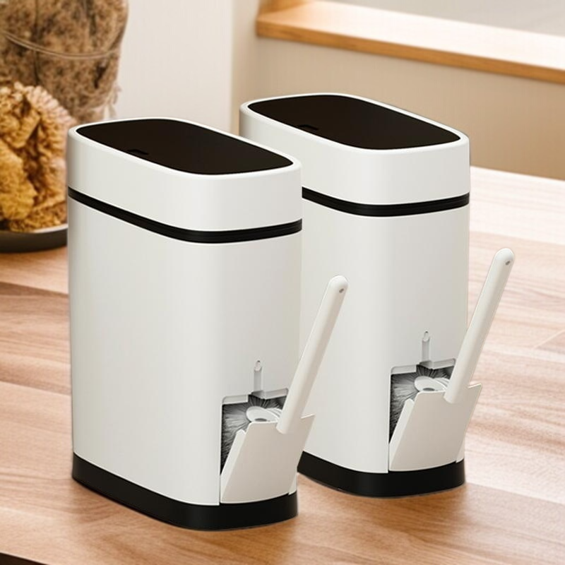화장실 휴지통 가정용 뚜껑이 있는 화장실 틈새 대용량 휴지통 냄새방지휴지통 누르는 휴지통 휴지통