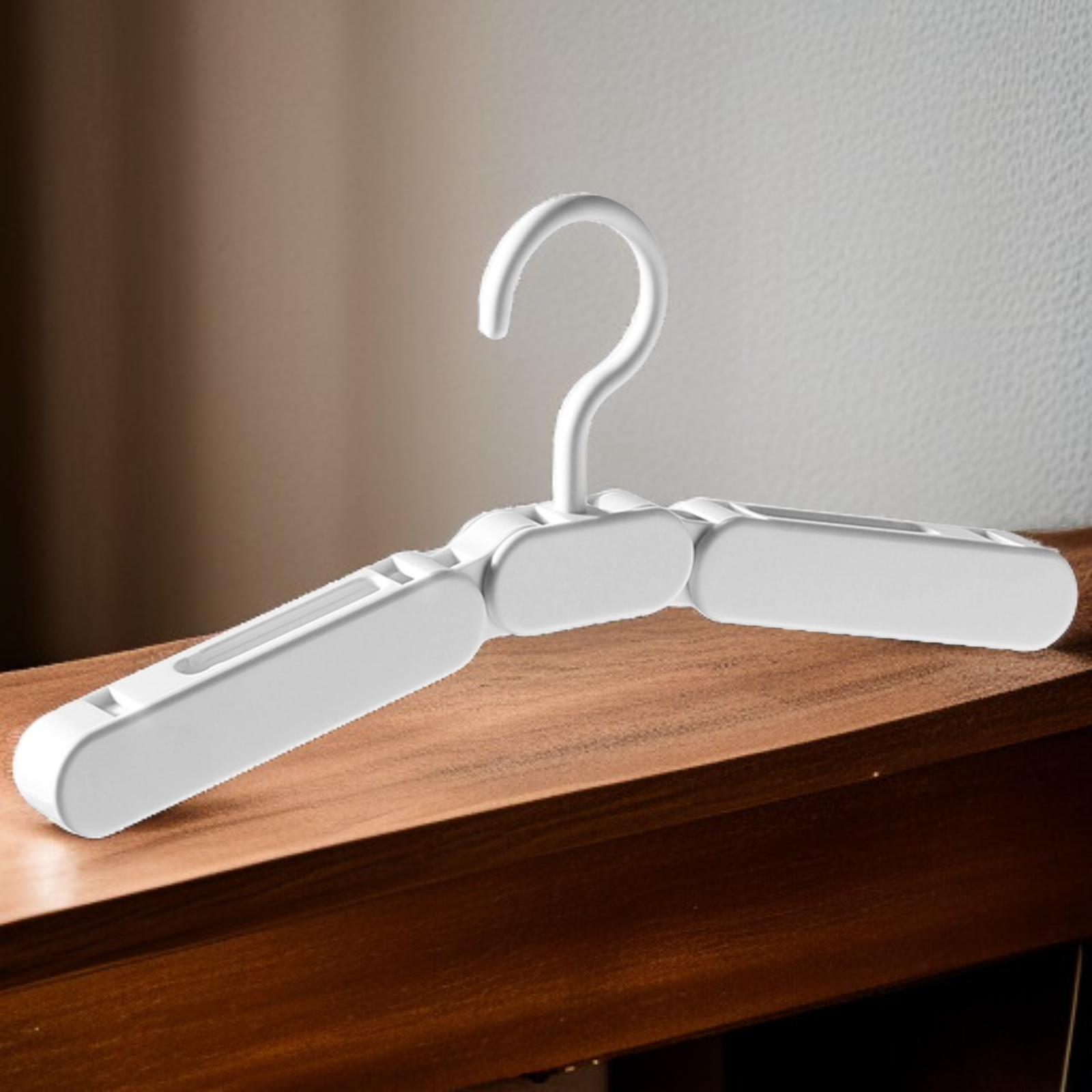 Percha de ropa portátil plegable sin costuras