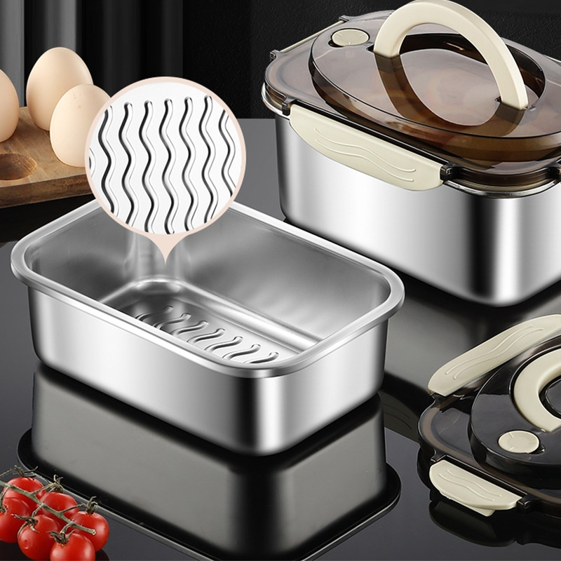 Pojemnik na żywność ze stali nierdzewnej z pokrywką