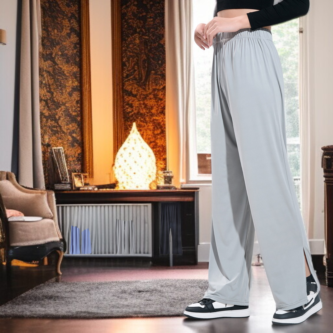 여성 래쉬가드 팬츠 캐주얼 부드러운 의류 코디 아이스 쿨링 슬림핏