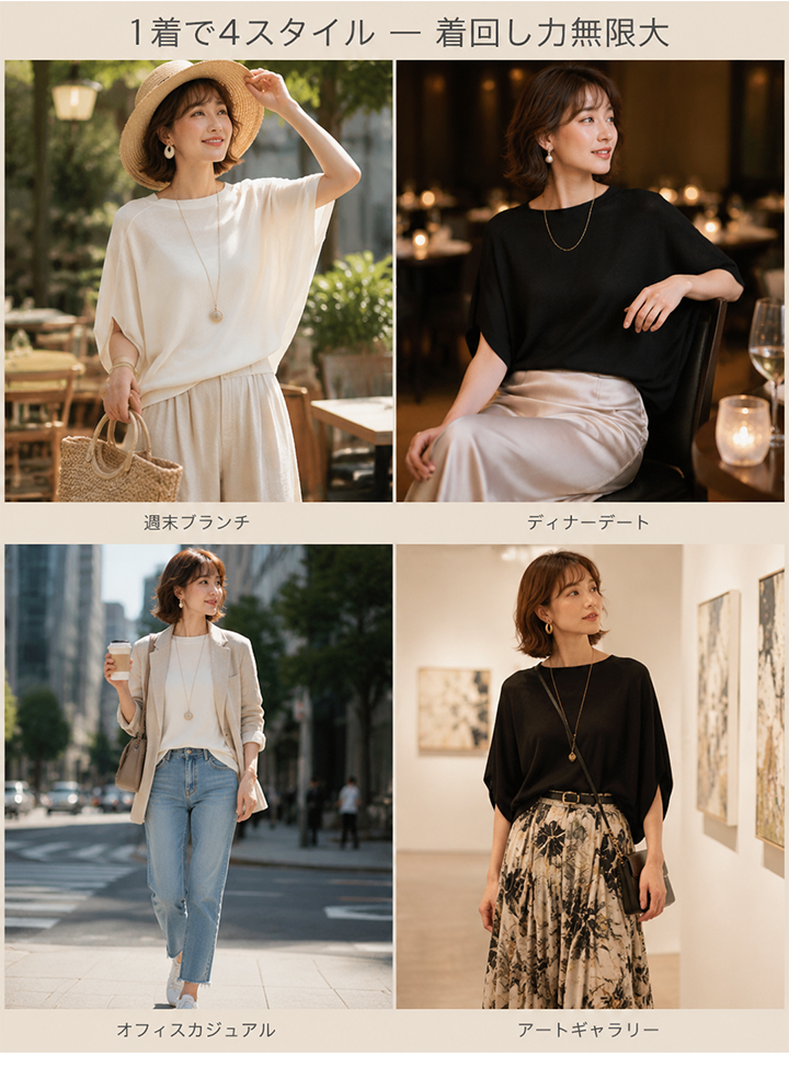 Monolly 一瞬で洗練スタイルが叶う極上透け感ニット | 日常をクラスアップ