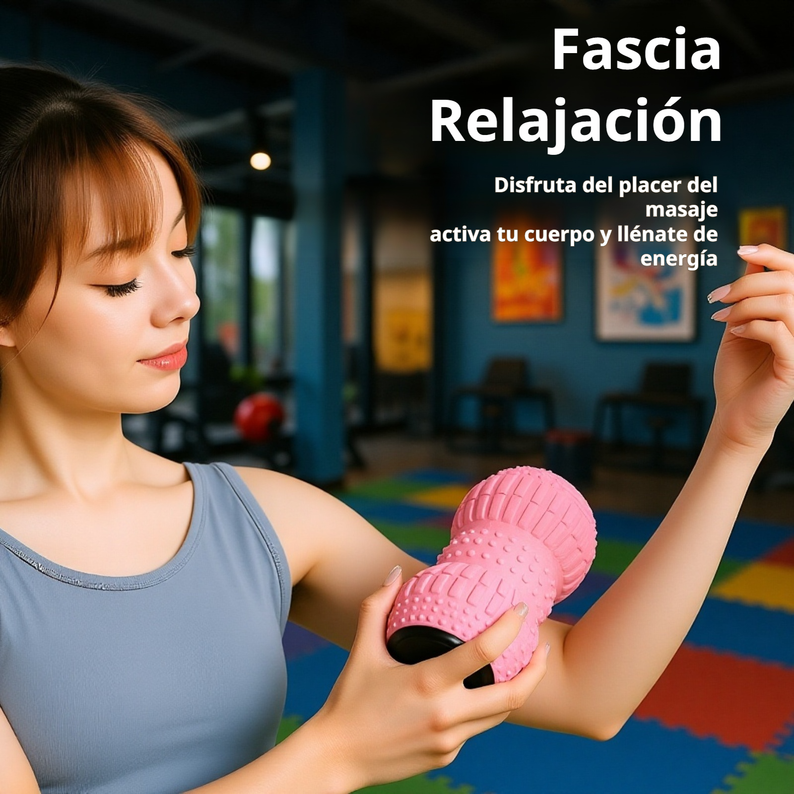 Dispositivo de masaje para pies y cuello con forma de cacahuete