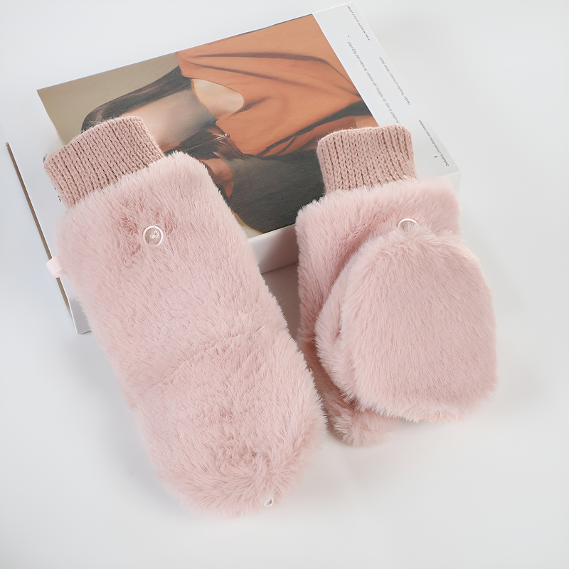 guantes de peluche
