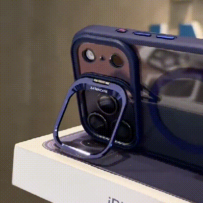 Apple 17対応 二重レンズカバー付き マグネット式透明耐衝撃ケース