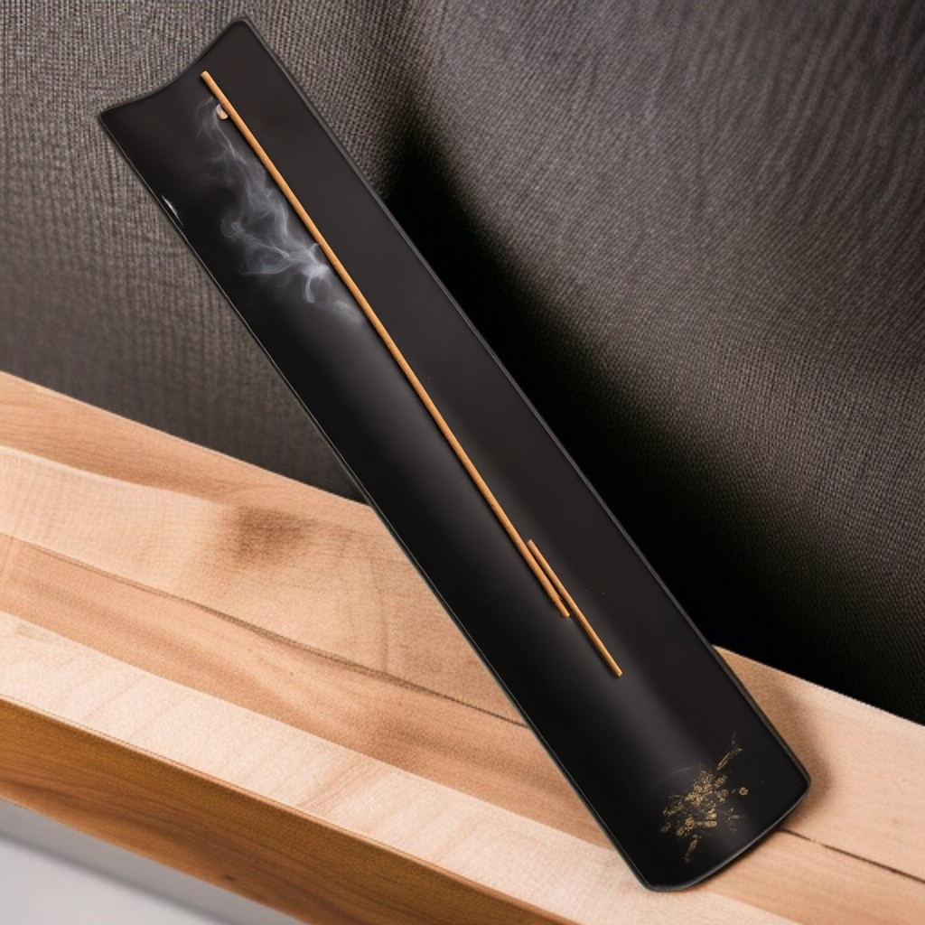 Metal horizontal incense holder