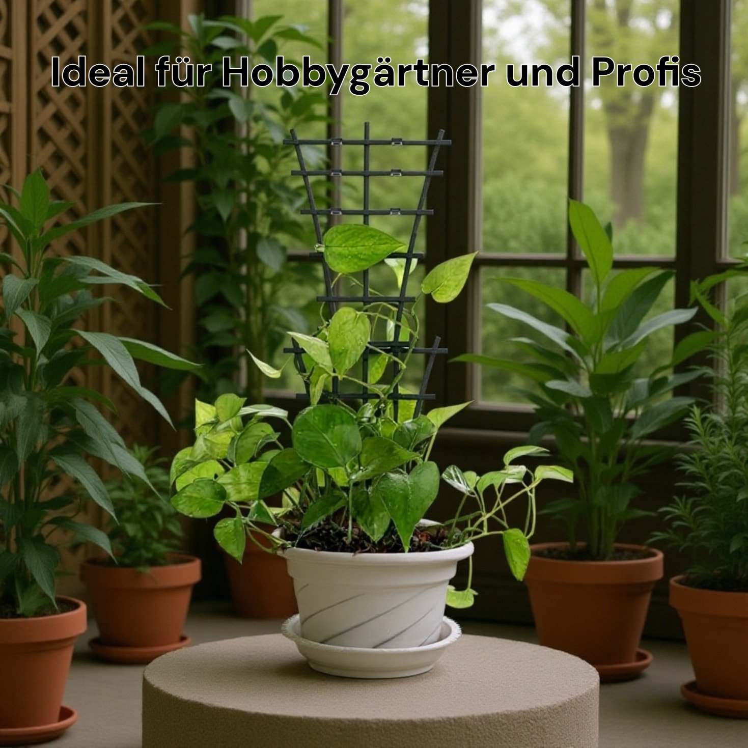 Stützrahmen für Gartenpflanzen im Beet