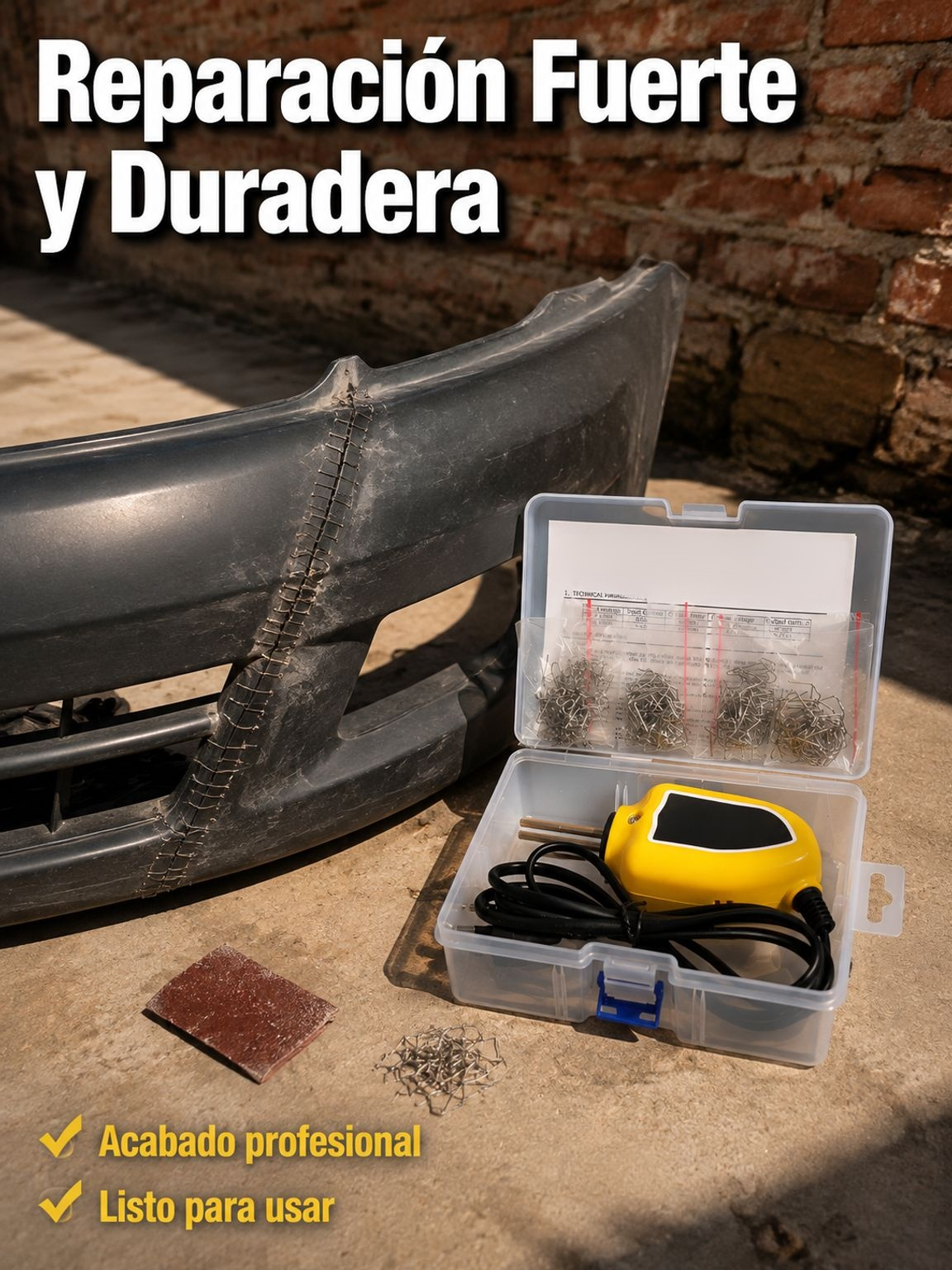 Accesorios incluidos en el equipo de soldadura de plástico