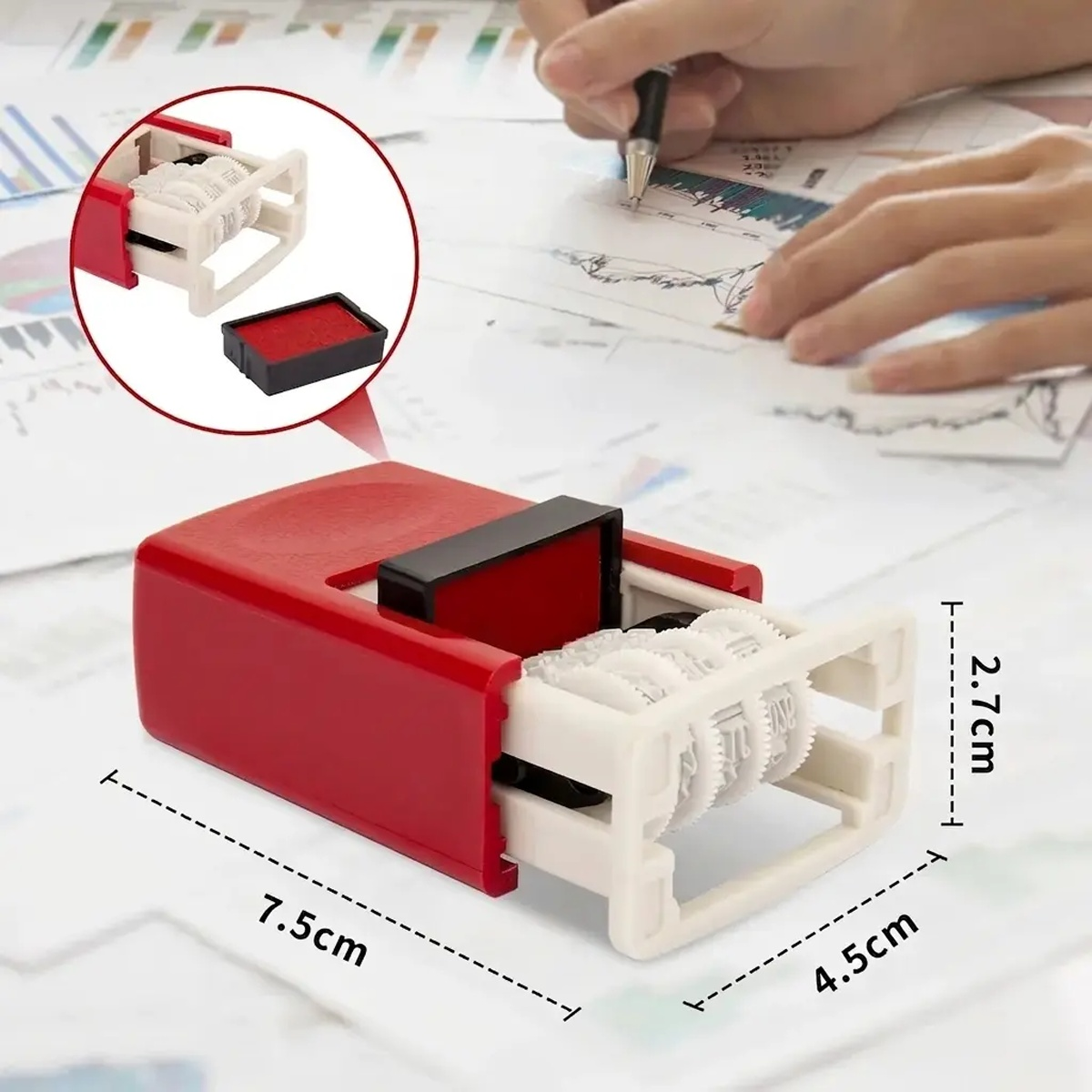 302A 詰め替え日付スタンプ、3MM 詰め替え日付スタンプ