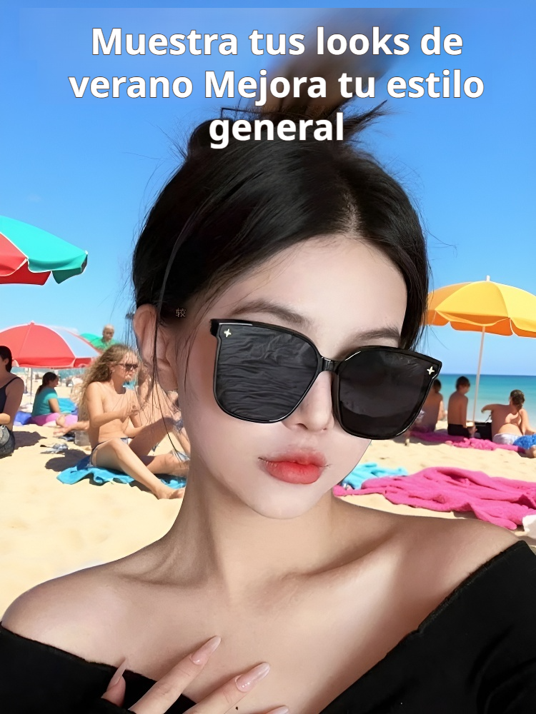 Gafas de sol elegantes con efecto adelgazante y protección UV