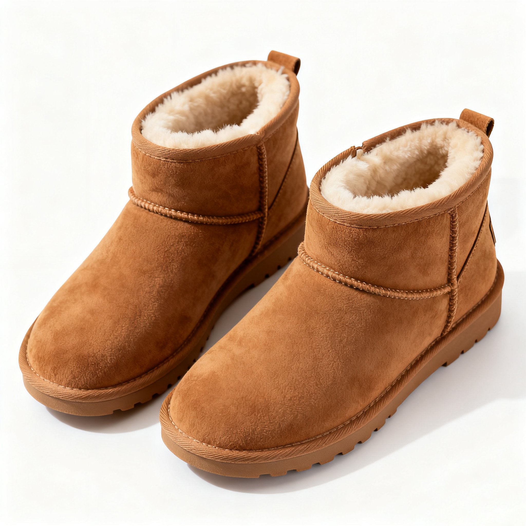 브라운 스노우 부츠 캐주얼 면화 신발