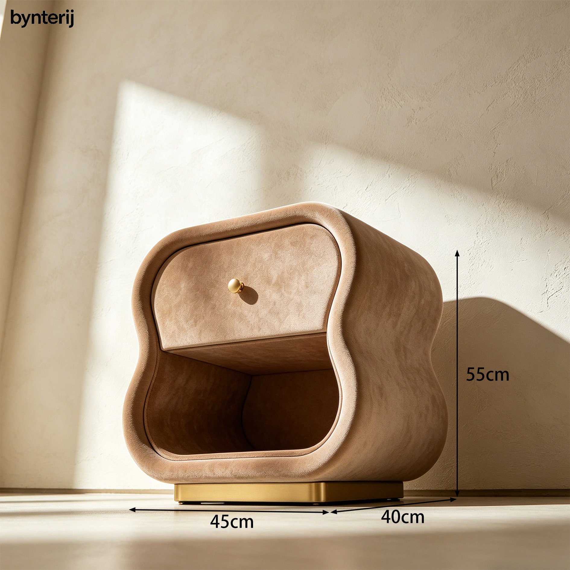 Space-saving wall-mounted nightstand design