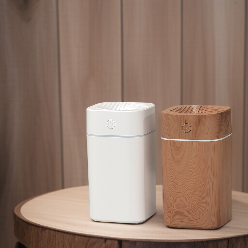 国境を越えてベストセラーの木目ミニ加湿器、USB充電式、ミスト出力が高い、家庭用デスクトップ/寝室用静音加湿器。