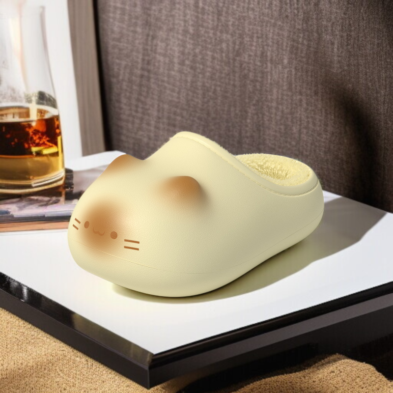 男女兼用のもふもふにゃんこスリッパ