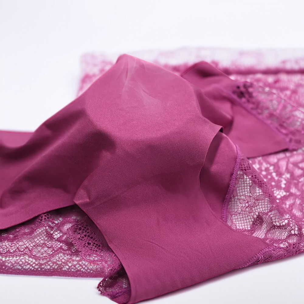 아이스 실크 솔기 없는 레이스 통기성 브리프