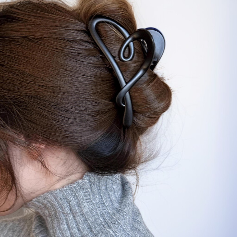 気質マットブラックハートグラブクリップ