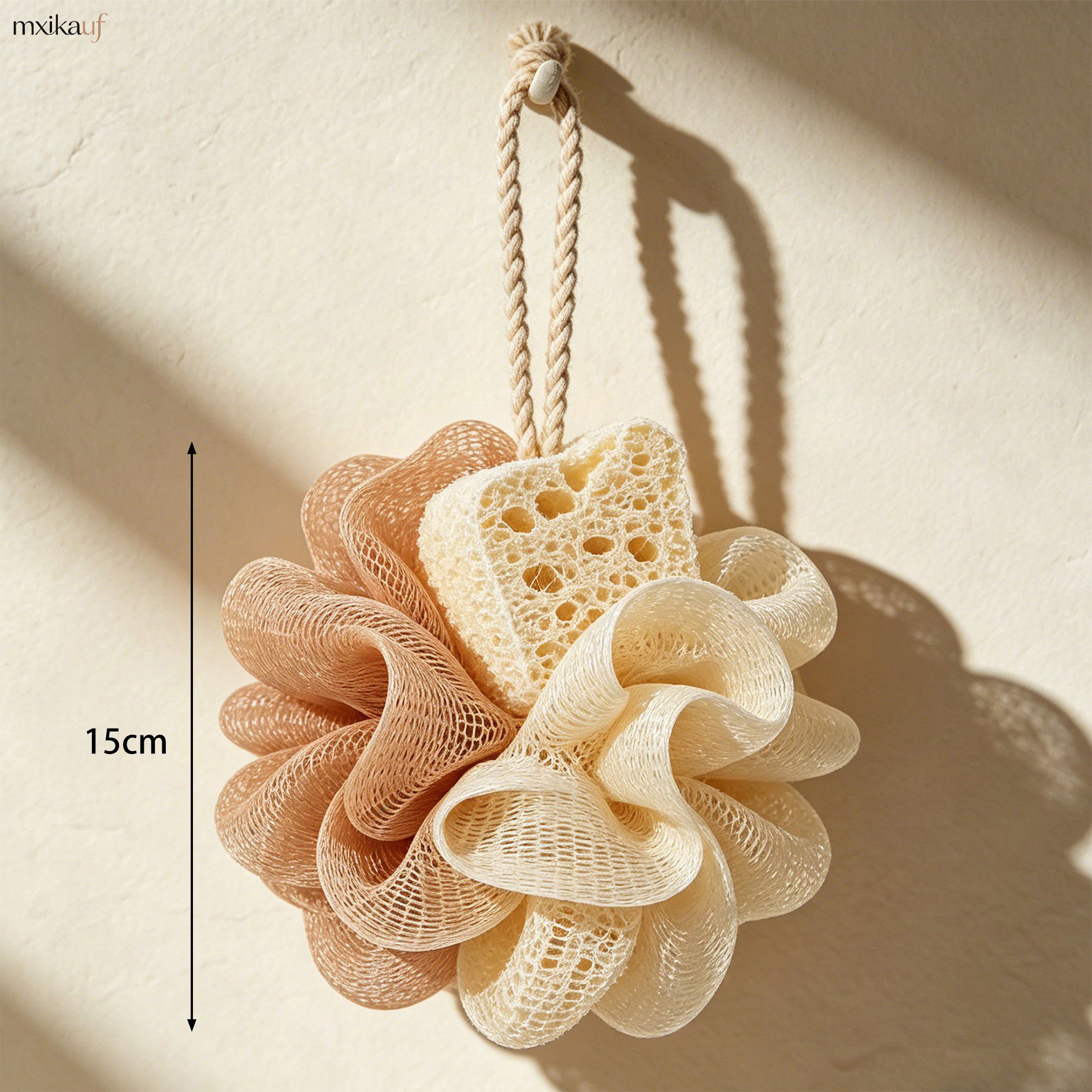 Organic loofah scrubber for smooth skin