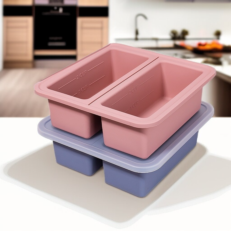 Lebensmittelechte Tiefkühlsuppenbox, extra große Eiswürfelschale