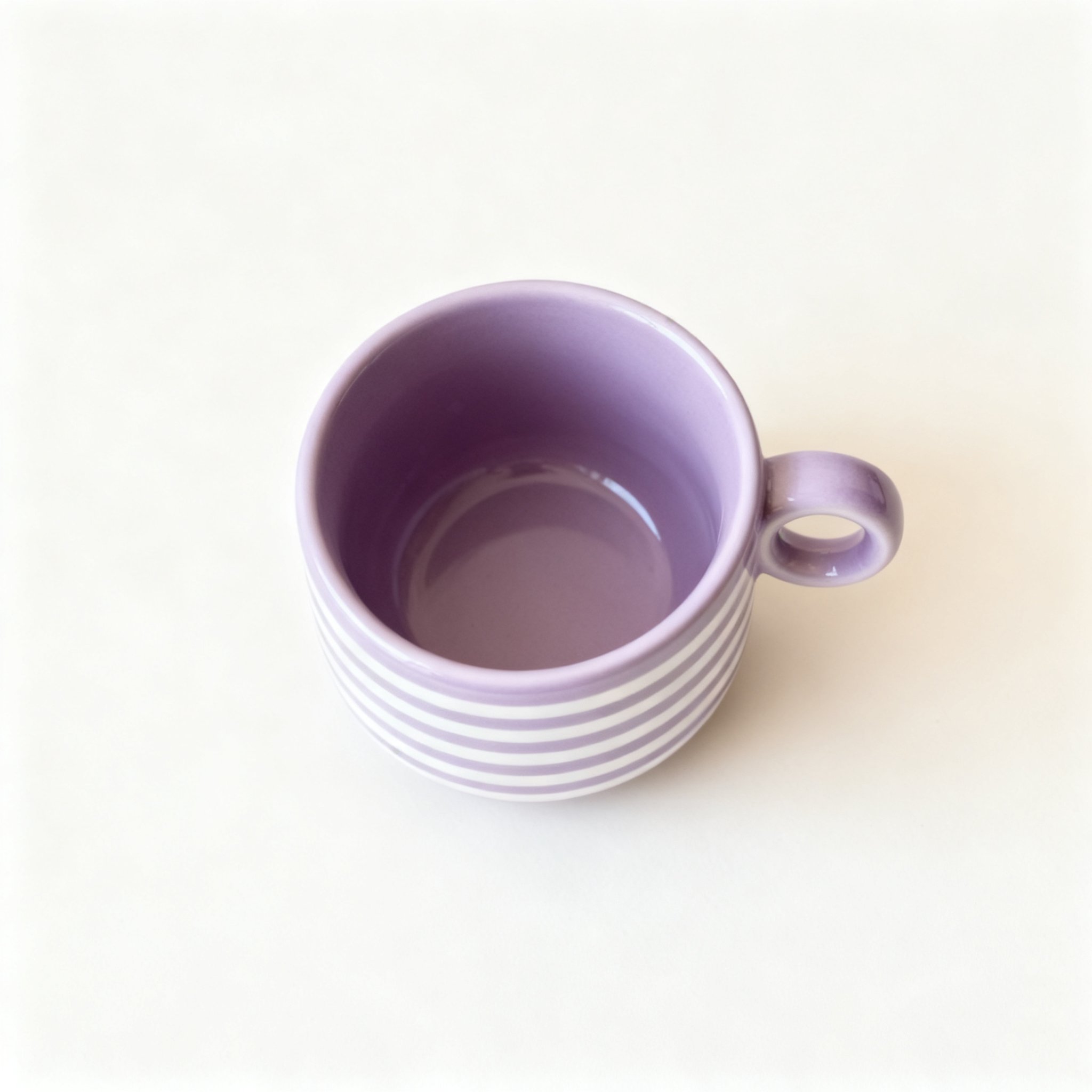 แก้วมัคเซรามิกลายริ้วสีม่วง สำหรับดื่มกาแฟ