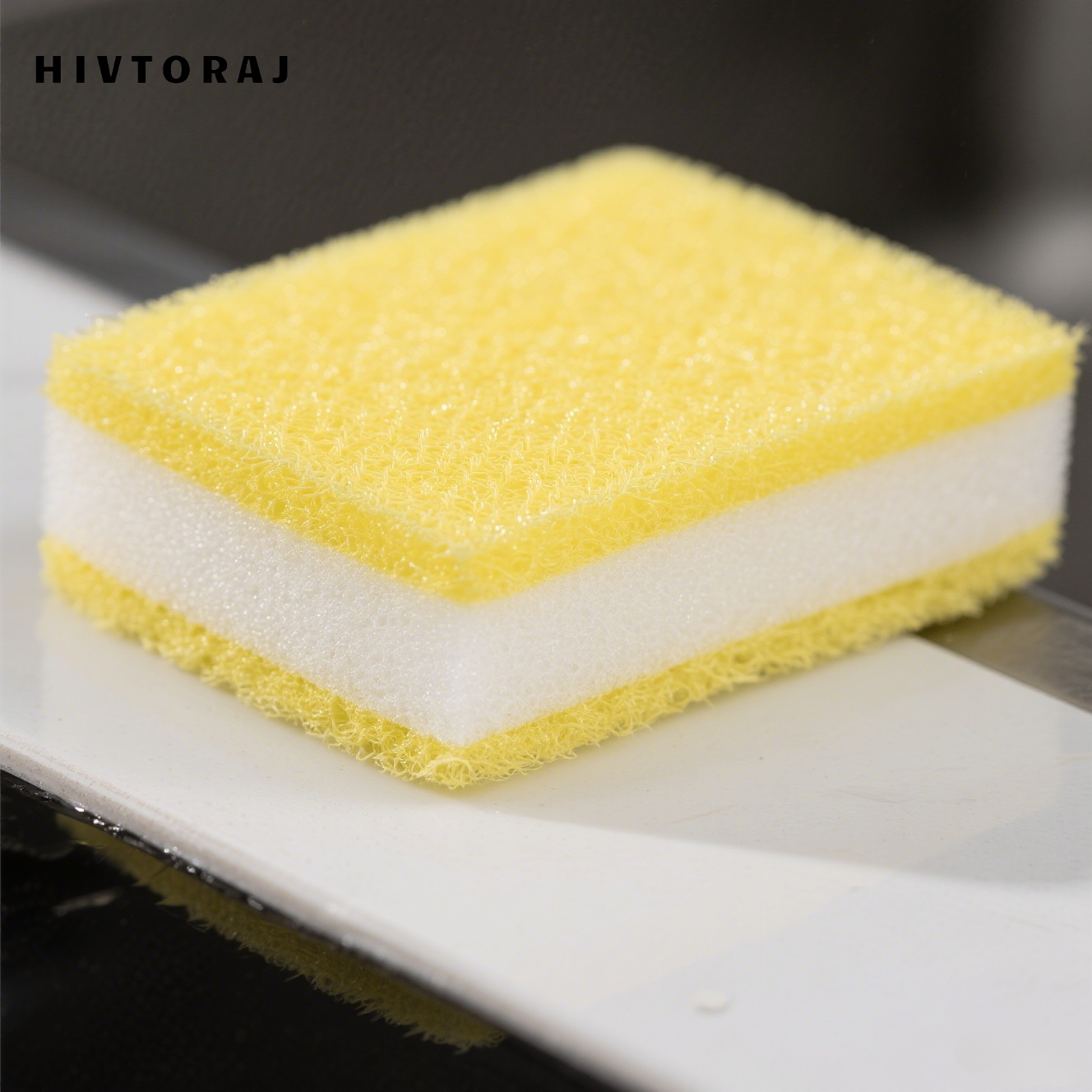 Dubbelzijdige reinigingsborstelspons voor keuken schoonmaak