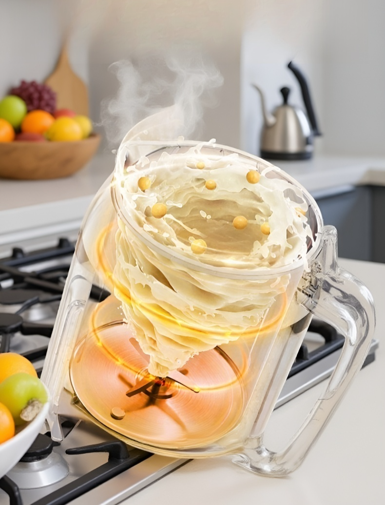 コンパクト設計のブレンダーがキッチンに置かれている様子