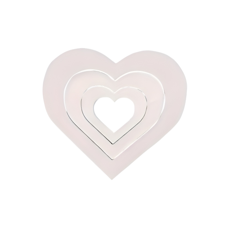 하얀 하트 모양 장식