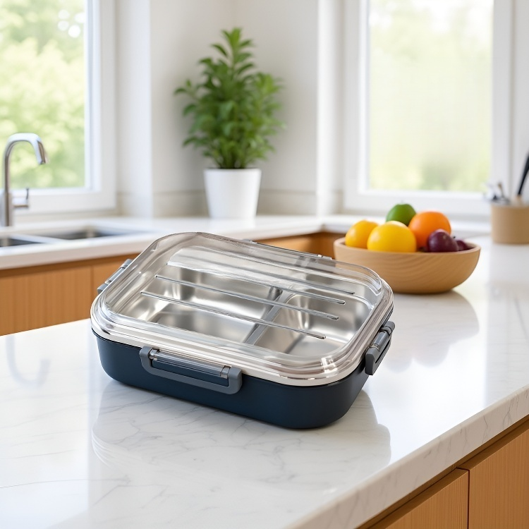 Lunchbox, luftdichte Edelstahl-Lunchbox/Bento-Box für Schüler