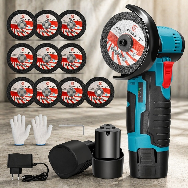 Cordless Rechargeable Angle Grinder for Home Use