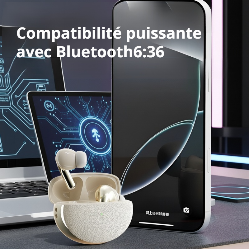 Casque Bluetooth stéréo longue portée en cuir