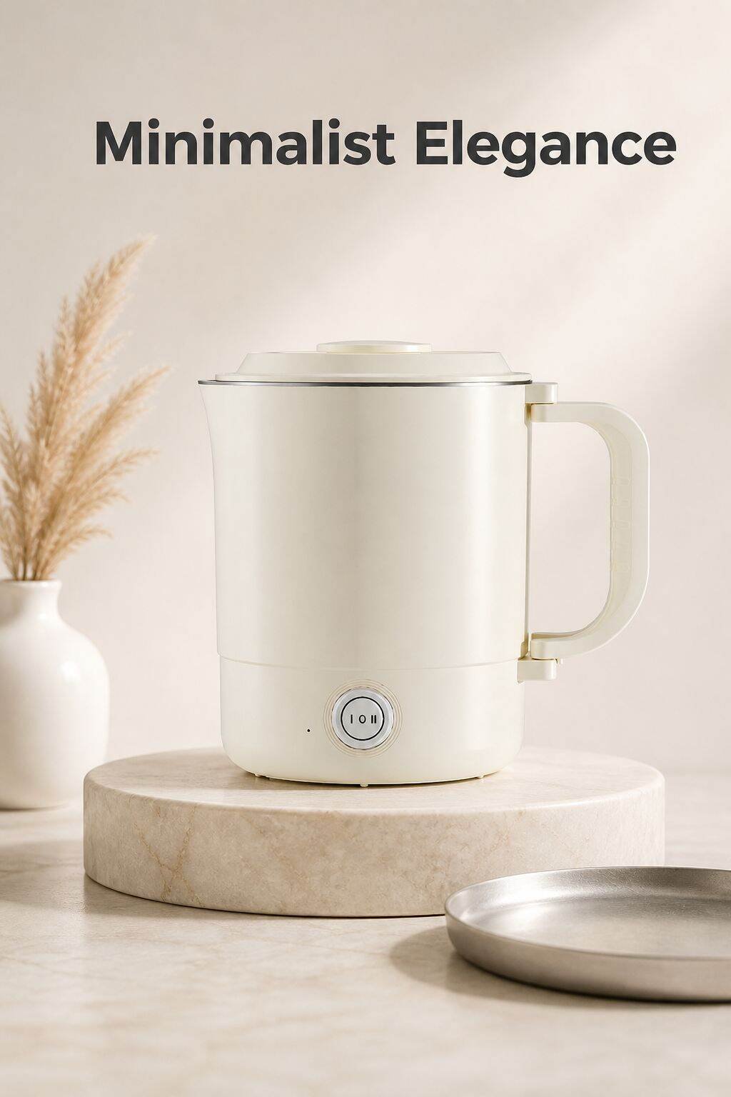Portable Stainless Steel Electric Kettle Travel & Dormitory Hot Water Cup