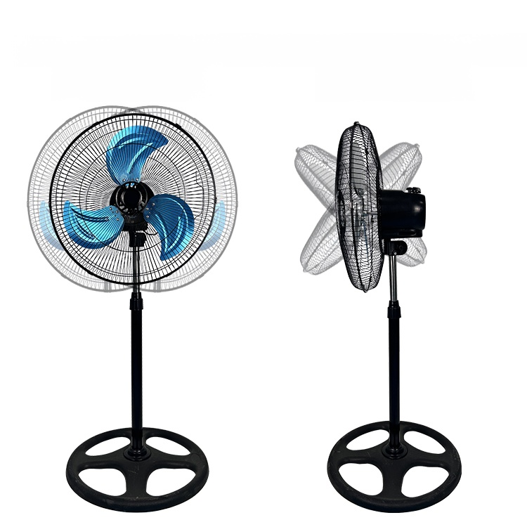 Ventilador de pie oscilante con aspas de metal para hogar, oficina y dormitorio