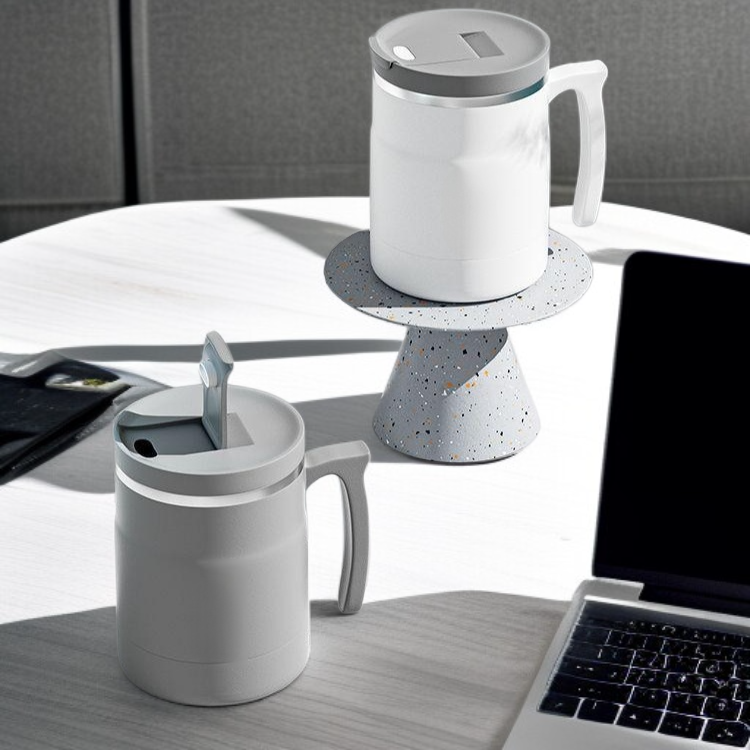 創意不鏽鋼咖啡杯保溫茶杯帶蓋辦公用水杯