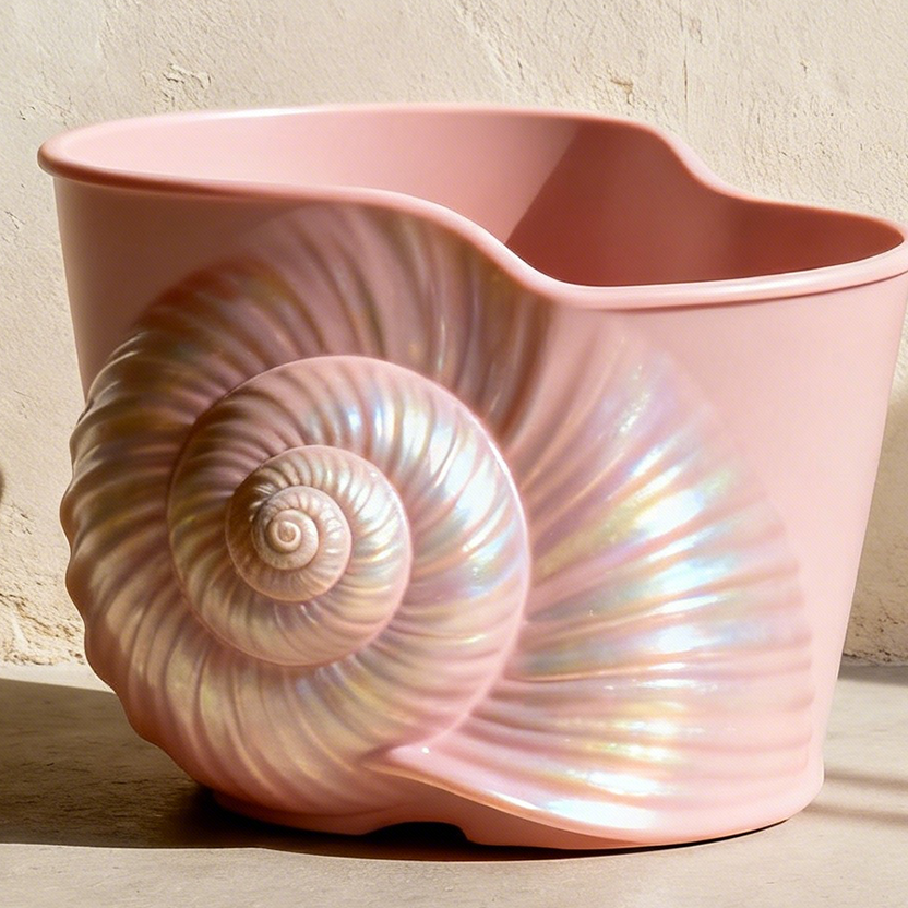 軽量で耐久性のあるプラスチック植木鉢のクローズアップ