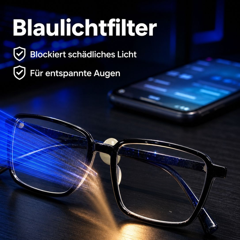 Blaulichtfilter-Lesebrille für Damen und Herren mittleren und höheren Alters