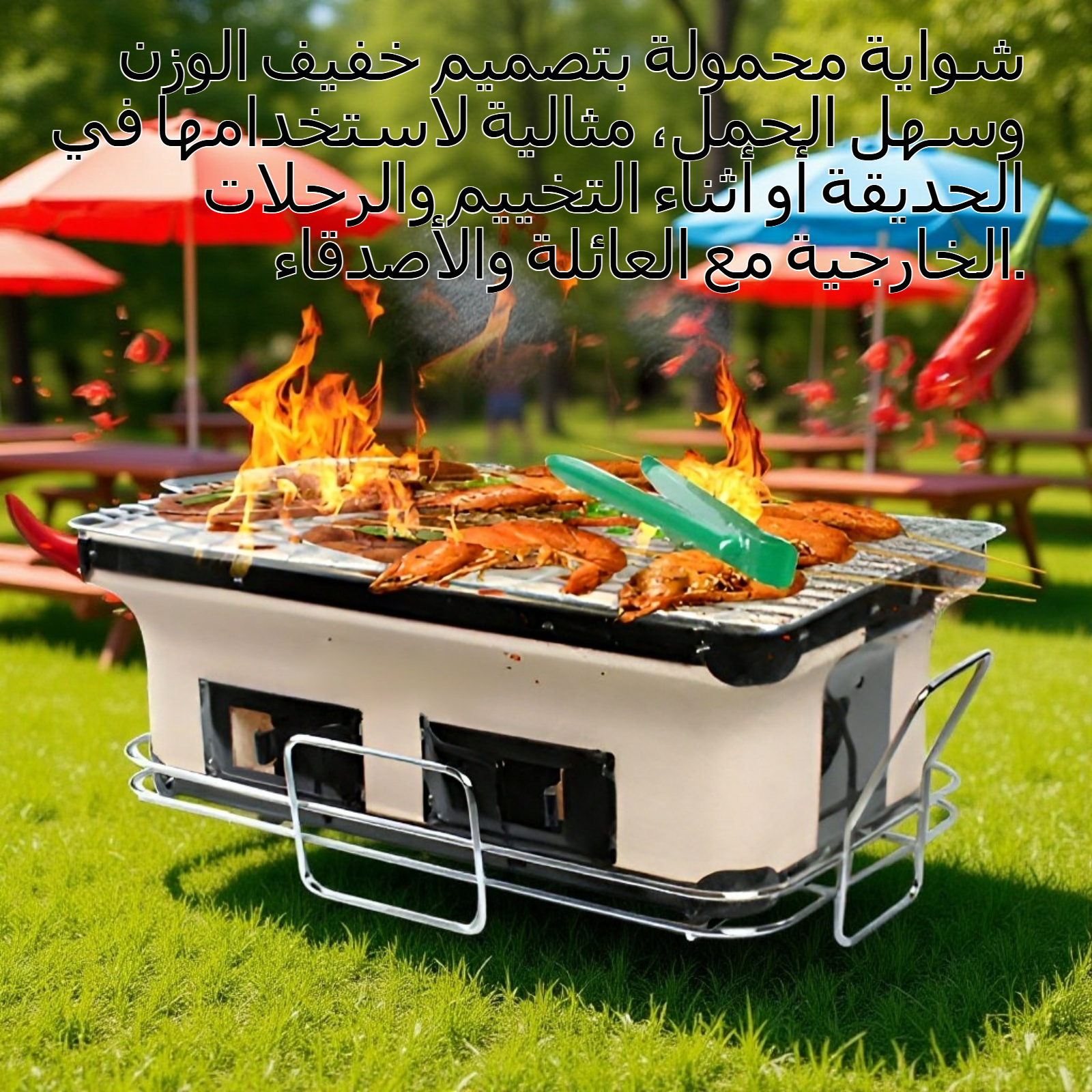 شواية محمولة للاستخدام المنزلي والخارجي