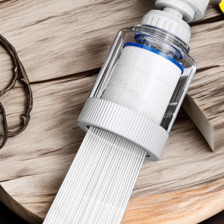 Universal splash proof faucet filter for sinks