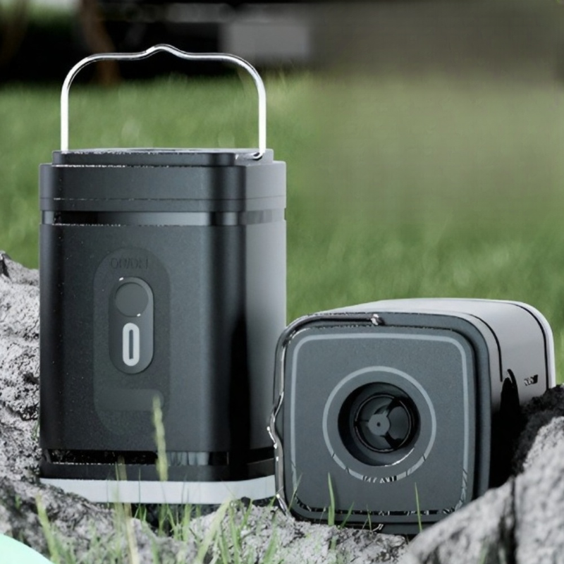 Elektrische tragbare Camping-Luftpumpe mit Beleuchtung