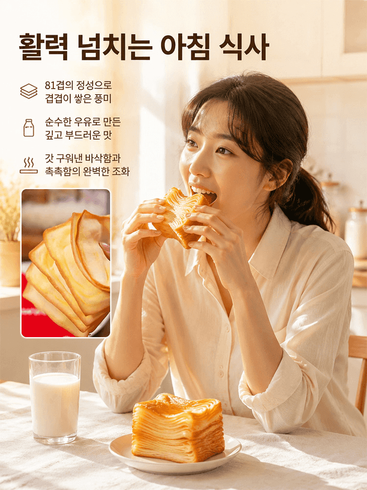 우유 천겹 토스트 식빵