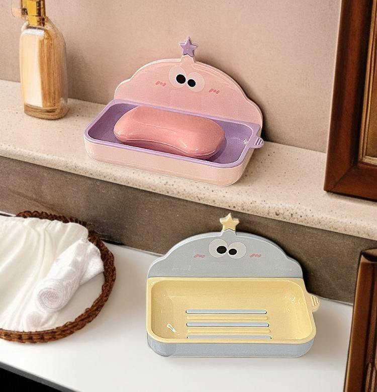 簡約風格雙層肥皂盒收納效果