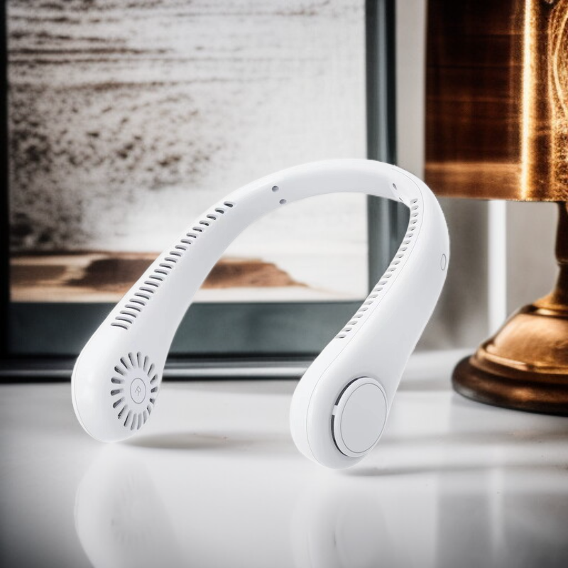 휴대용 넥밴드 선풍기, USB 충전 가능, 소형 저소음 야외용 선풍기