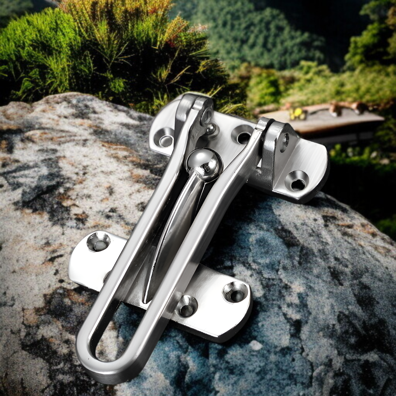 室内用亜鉛合金製厚型防犯ロック ホテル・旅館用安全防犯ロック 寝室木製ドア用差込錠