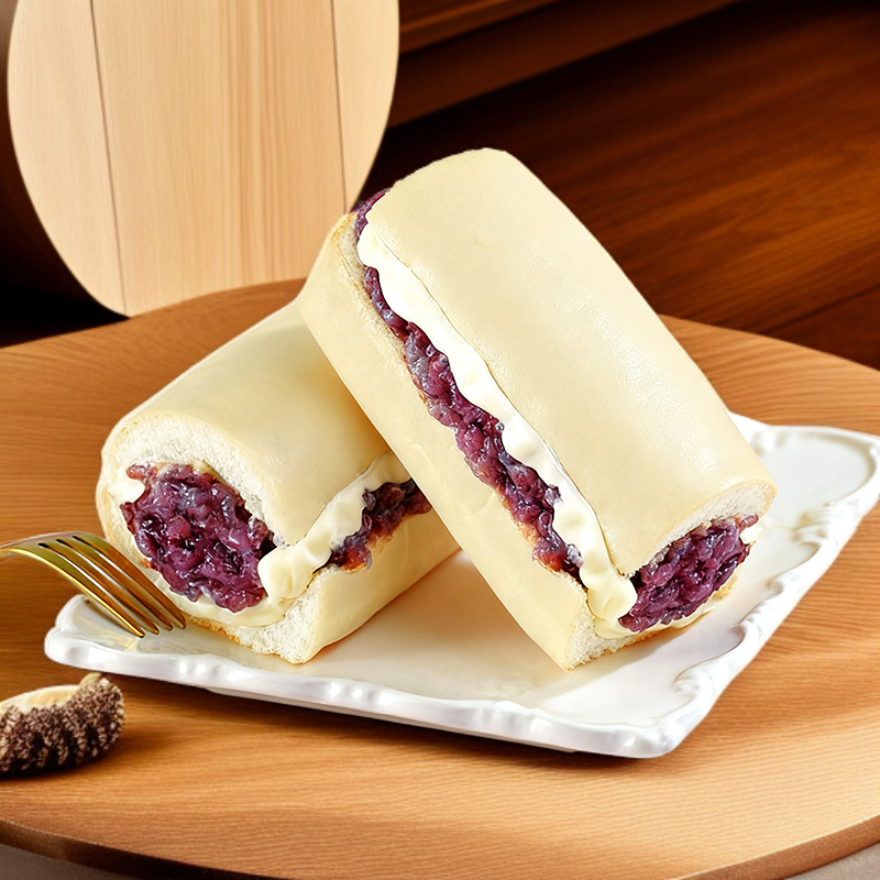 もっちり食感の紫米蒸しパン