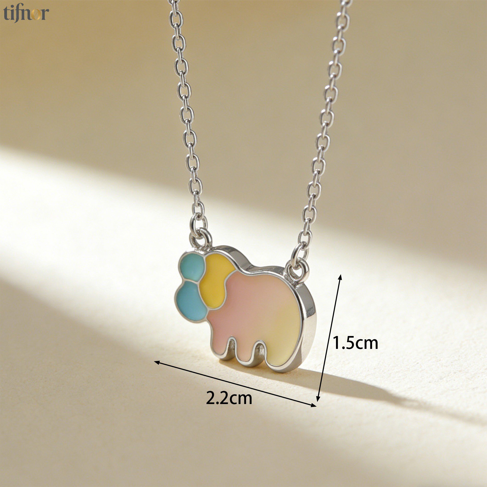 華奢なデザインのシルバーネックレスアップ