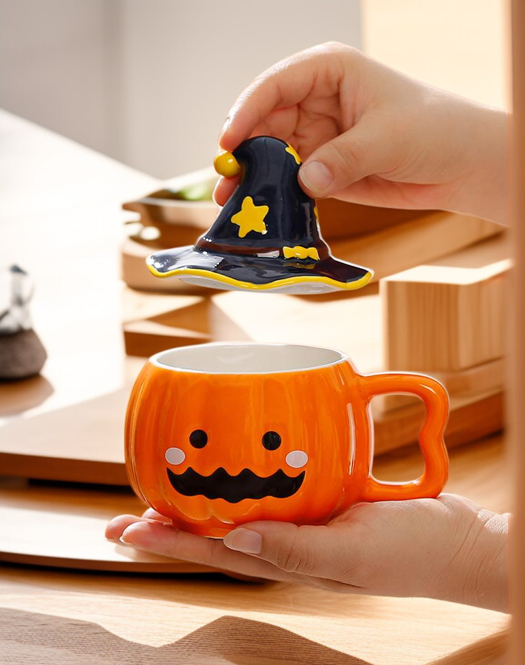 Eco-friendly ceramic water cup with lid